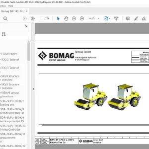 Bomag BW 145-177 Du. DH-5 Kubota Tier3a Function.357 Wiring Diagram Manual EN_DE PDF