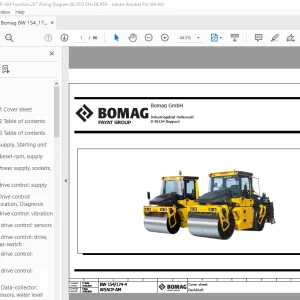 Bomag BW 154-4 BW 174-4 AP/ACP-AM Function.207 Wiring Diagram Manual EN_DE PDF