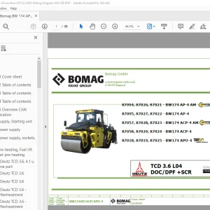 Bomag BW 174 AP/ACP/APO-4 Function.655 Wiring Diagram Manual EN_DE PDF