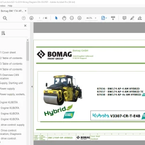 Bomag BW 174 AP-AM Hybrid Function.623 Wiring Diagram Manual EN_DE PDF