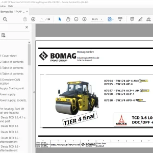 Bomag BW 174AP/ACP/APO-4 T4f Function.543 Wiring Diagram Manual EN_DE PDF