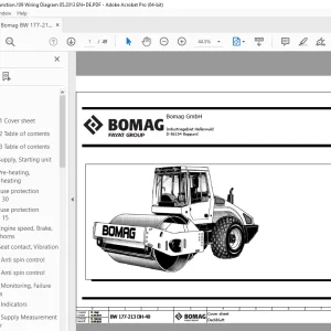 Bomag BW 177-213 DH-40 Function.109 Wiring Diagram Manual EN_DE PDF
