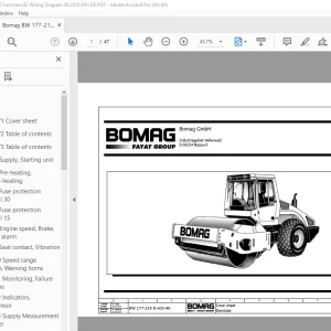 Bomag BW 177-219 D-4 D-40 Function.62 Wiring Diagram Manual EN_DE PDF