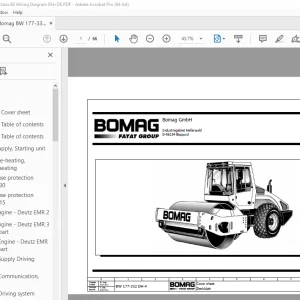 Bomag BW 177-332 DH-4 Function.88 Wiring Diagram Manual EN_DE - PDF DOWNLOAD