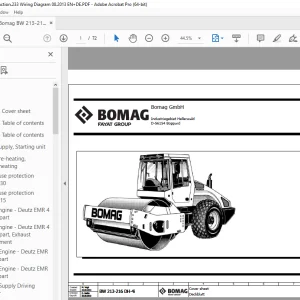 Bomag BW 213-216 DH-4i Function.233 Wiring Diagram Manual EN_DE PDF