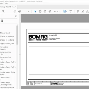 Bomag BW 216-219 D-4 Function.10 Wiring Diagram Manual EN_DE PDF
