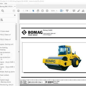 Bomag BW 219 D+PD-4 Tier 3 Function.531 Wiring Diagram Manual EN_DE PDF