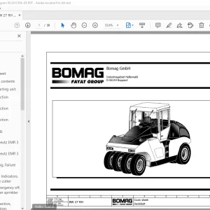 Bomag BW 27 RH Function.27 Wiring Diagram Manual EN_DE - PDF DOWNLOAD