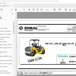 Bomag BW141..206AD/ADO/AC-50 Function.546 Schematic Manual EN_DE PDF