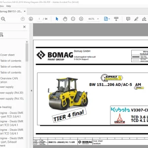 Bomag BW151-206 AD/AC-5 AM Function.548 Wiring Diagram Manual EN_DE PDF