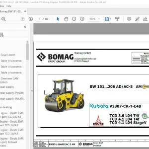 Bomag BW151-206 AD/AC-5 AM Function.715 Wiring Diagram Manual EN_DE PDF