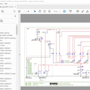 Bomag MPH 125 Drawing-No.59320024 Circuit Diagram Manual EN_DE PDF