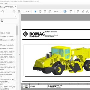 Bomag MPH 125 Function.231 Wiring Diagram Manual EN_DE - PDF DOWNLOAD