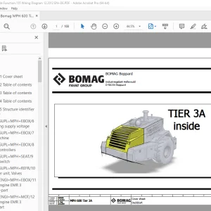 Bomag MPH 600 Tier 3A Inside Function.155 Wiring Diagram Manual EN_DE PDF