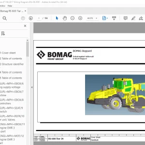 Bomag RS 600 Tier 3A Function.471 Wiring Diagram Manual EN_DE PDF