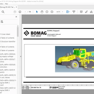 Bomag RS 600 Tier 3A Function.537 Wiring Diagram Manual EN_DE PDF