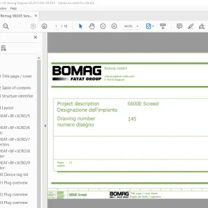 Bomag S600E Screed Function.145 Wiring Diagram Manual EN_DE PDF
