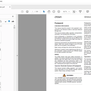 Crown Forklift 5 Series 8-12K Service Manual - PDF DOWNLOAD