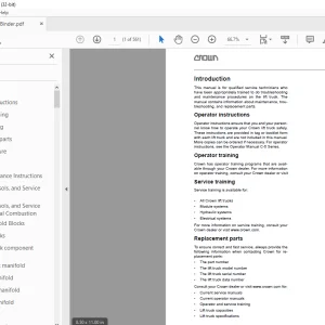 Crown Forklift C-5 cushion Engine Service Manual  -  PDF DOWNLOAD