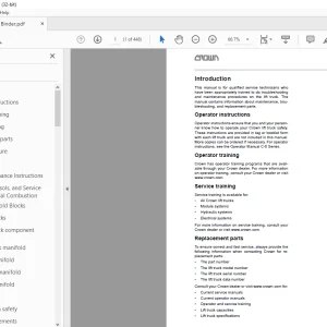 Crown Forklift C-5 cushion Engine Service Manual 4024AN25 - PDF