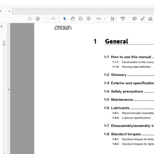Crown Forklift C-B Pneumatic Service Manual - PDF DOWNLOAD