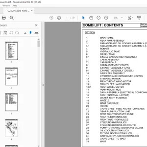 Crown Forklift C2500 Spare Parts Manual - PDF DOWNLOAD