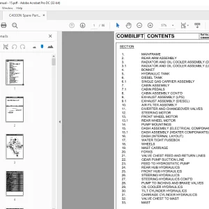 Crown Forklift C4000N Spare Parts Manual  - PDF DOWNLOAD