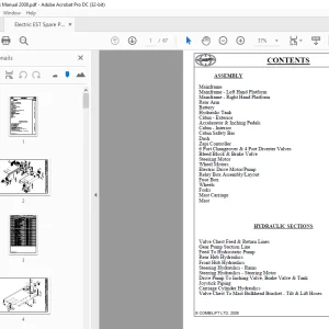 Crown Forklift Electric EST Spare Parts Manual - PDF DOWNLOAD