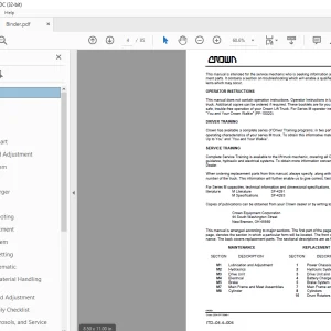 Crown Forklift M Series Walkie Stacker Service Manual - PDF DOWNLOAD