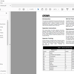Crown Forklift PR 4500 Series Pallet Service Manual - PDF DOWNLOAD