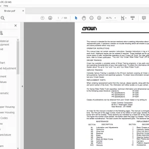 Crown Forklift PR Pallet Service Manual -  PDF DOWNLOAD