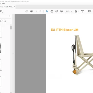 Crown Forklift PTH50 Scissors Lift Parts Manual - PDF DOWNLOAD