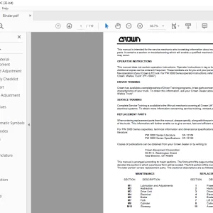Crown Forklift PW 3000 Series Pallet Service Manual  - PDF DOWNLOAD