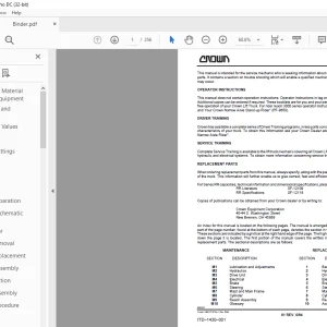 Crown Forklift RR 3000 Series Service Manual - PDF DOWNLOAD