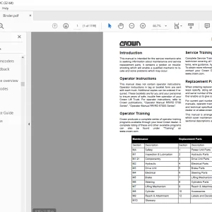 Crown Forklift RR/RD 5700S Series Service Manual - PDF DOWNLOAD
