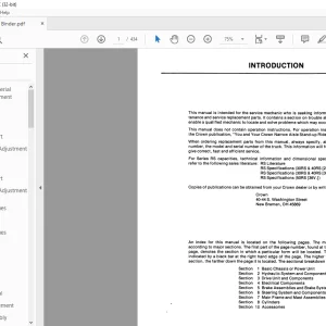 Crown Forklift RS Service Manual - PDF DOWNLOAD