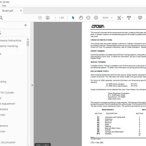 Crown Forklift SC 4000 Counter Balanced Service Manual - PDF DOWNLOAD