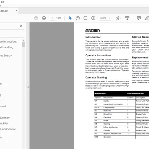 Crown Forklift SC 5200 Service Manual  - PDF DOWNLOAD