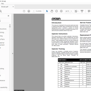 Crown Forklift SP 3570 & SP 3580 Wheel Service Manual - PDF