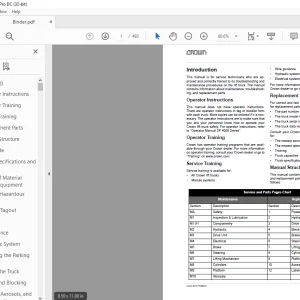 Crown Forklift SP 4000 Series Service Manual - PDF DOWNLOAD