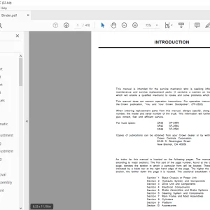 Crown Forklift SP 42 Service Manual - PDF DOWNLOAD