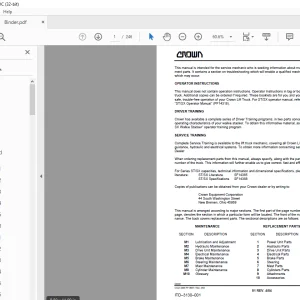 Crown Forklift ST 3000 Series Service Manual - PDF DOWNLOAD