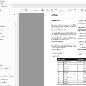 Crown Forklift TSP 6000 Service Manual - PDF DOWNLOAD