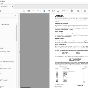 Crown Forklift TSP Service Manual - PDF DOWNLOAD