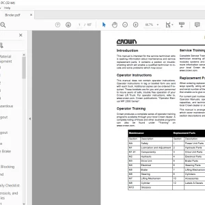 Crown Forklift WP 2300 Series Pallet Service Manual  - PDF DOWNLOAD