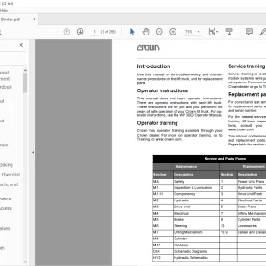 Crown Forklift WP 3000 Pallet Service Manual -  PDF DOWNLOAD