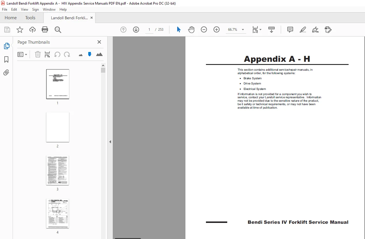 Crown Series IV Forklift Appendix A - H Service Manual - PDF DOWNLOAD - Image 2