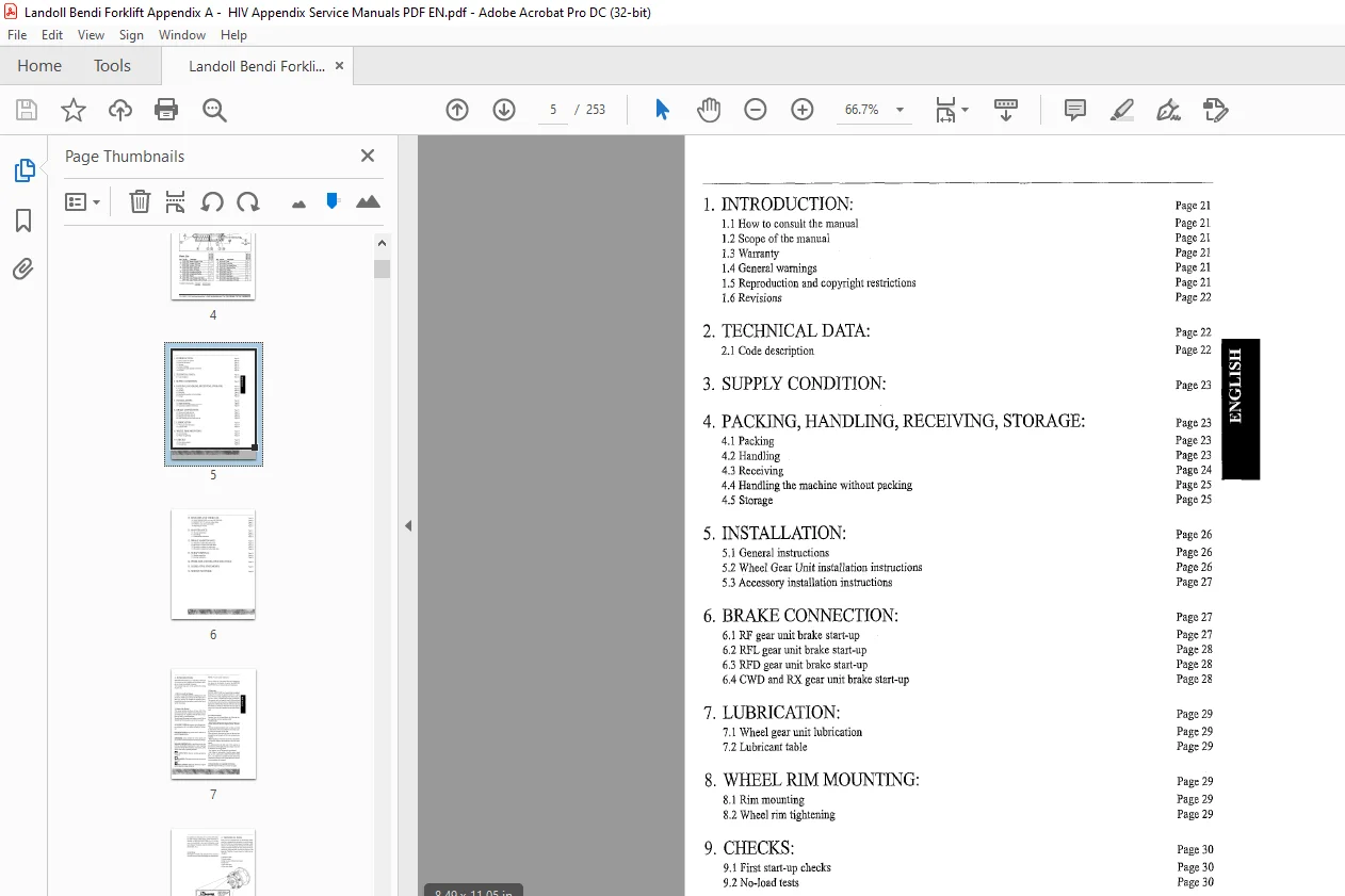 Crown Series IV Forklift Appendix A - H Service Manual - PDF DOWNLOAD - Image 3