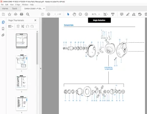 DANA DS461-P DS521-P DS581-P Axle Parts Manual - PDF DOWNLOAD