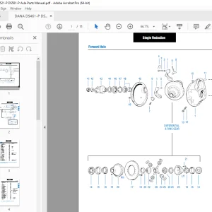 DANA DS461-P DS521-P DS581-P Axle Parts Manual - PDF DOWNLOAD